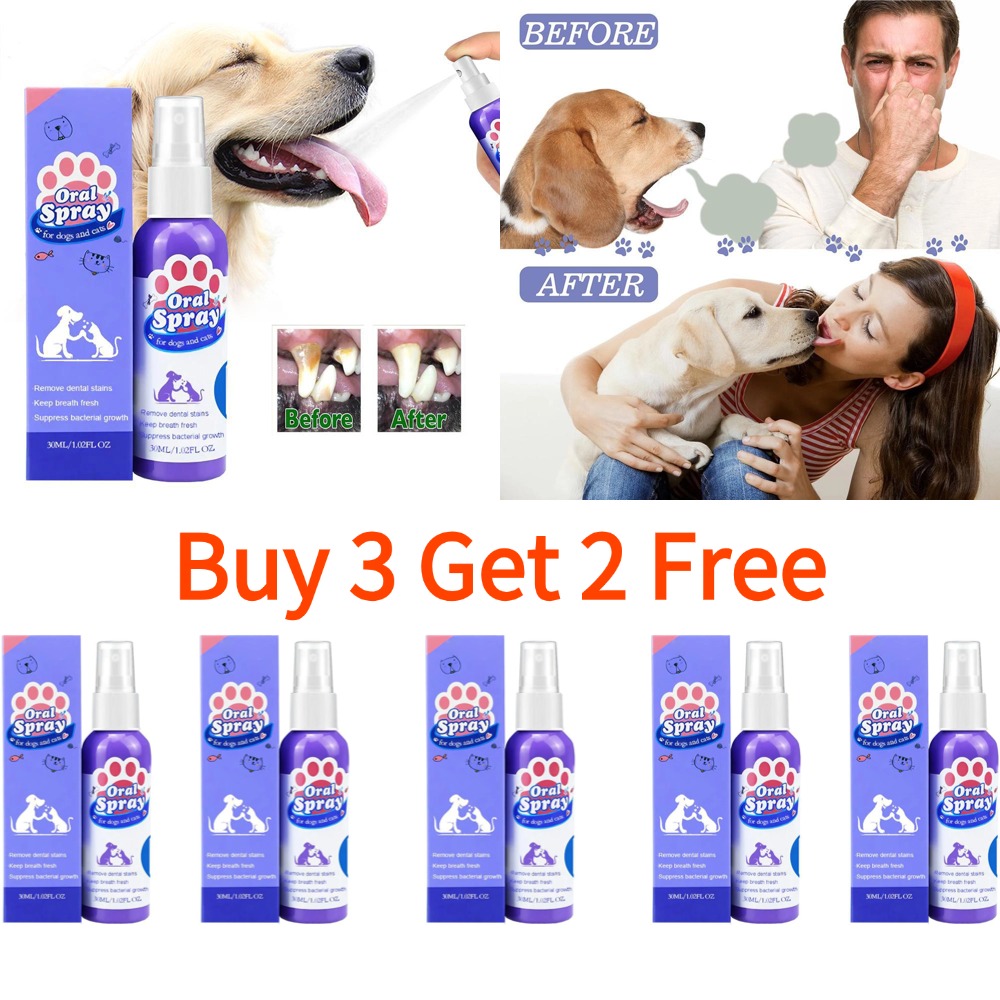 Teeth Whitening Mouthwash - Spray buccal pour animaux de compagnie,