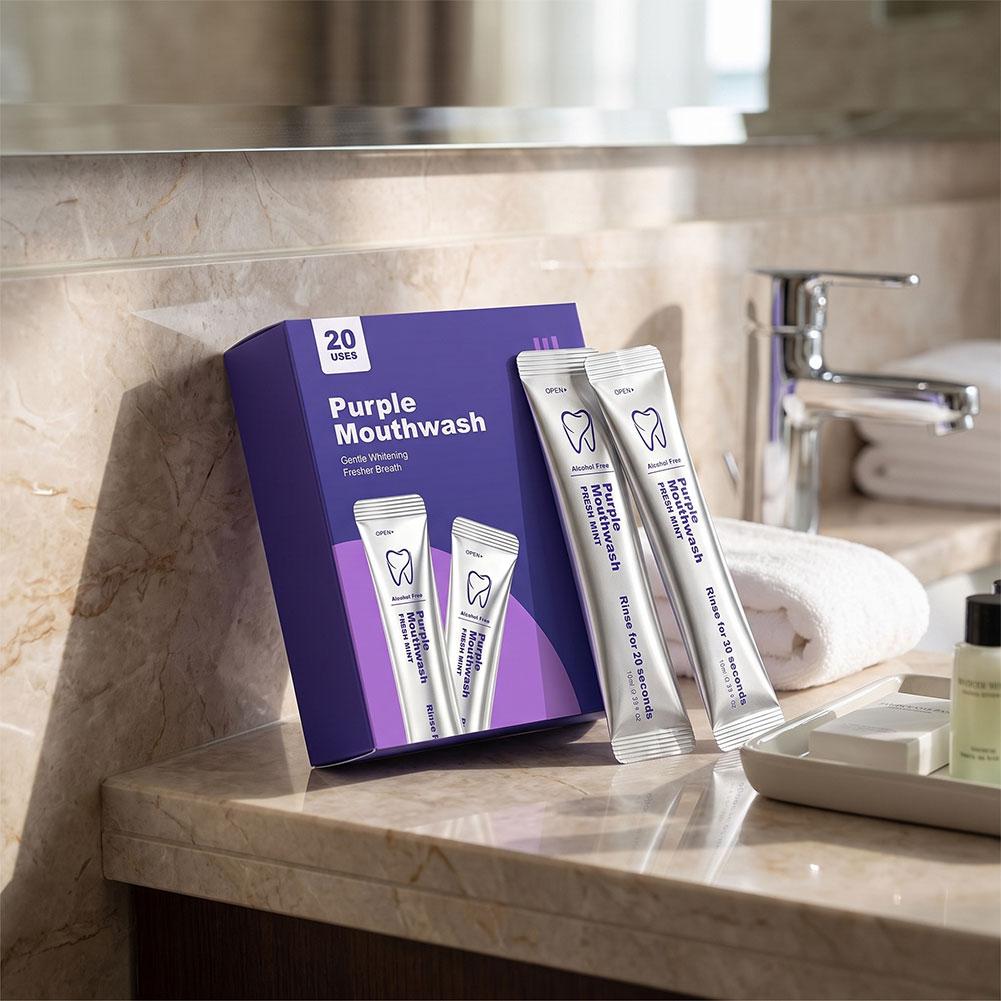 Bain de bouche violet pour le  - Teeth Whitening Mouthwash avis et prix